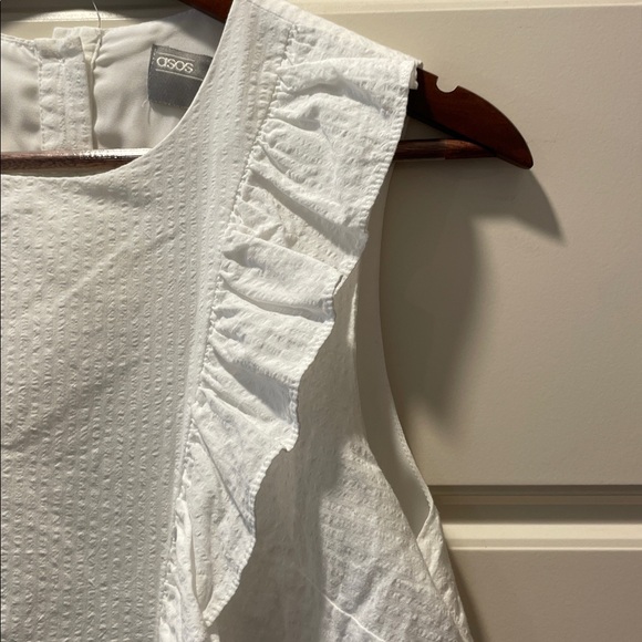 ASOS White Ruffle Detail Blouse - Picture 2 of 4